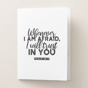 Psalm 56:3 Bible Verse Art "I Will Trust in You" Pocket Folder