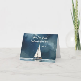 Psalm 56:3 When I am afraid trust in You, faith Card