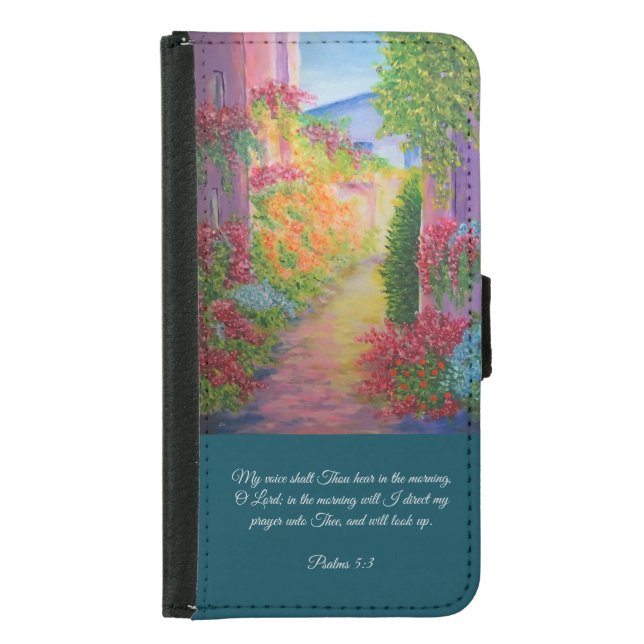 Psalm 5:3   samsung galaxy wallet case (Front)