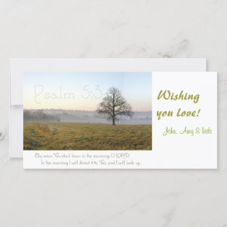 Psalm 5:3 Scripture photocard Holiday Card