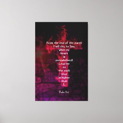 Psalm 612 Bible Verse Inspirational Quote Canvas Print