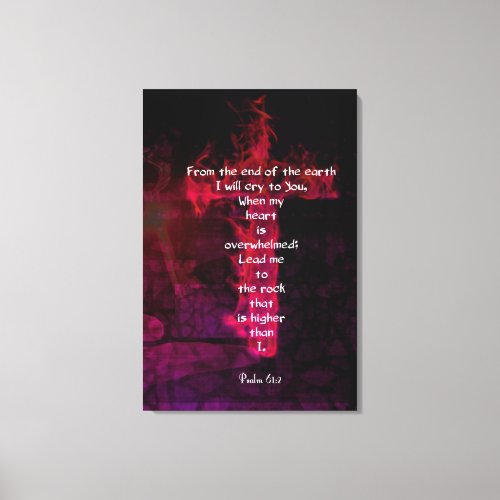 Psalm 612 Bible Verse Inspirational Quote Canvas Print