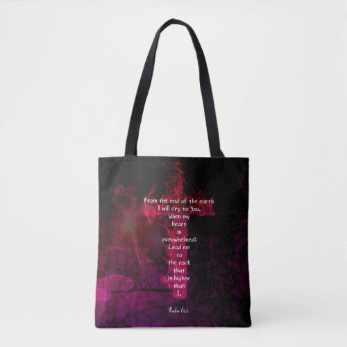 Psalm 612 Bible Verse Inspirational Quote Tote Bag