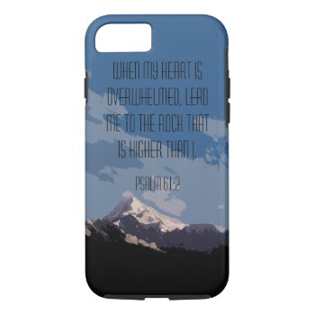 Psalm 61:2 Bible Verse Mountain Graphic Iphone 8/7 Case by StraightPaths at Zazzle