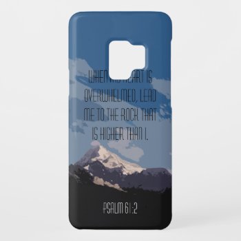 Psalm 61:2 Bible Verse Quote Mountain Graphic Case-mate Samsung Galaxy S9 Case by StraightPaths at Zazzle
