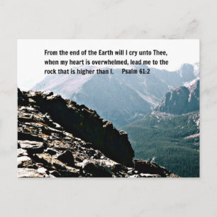 Psalm 61:2 From the end of the Earth... Postcard