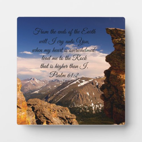 Psalm 612 From the ends of the Earth will I cry Plaque