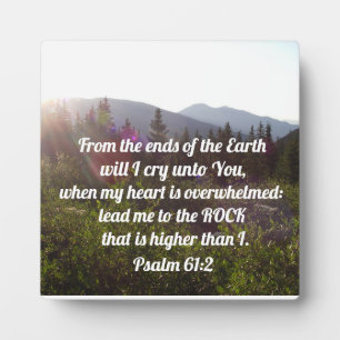 Psalm 61:2 From the ends of the Earth will I cry Plaque