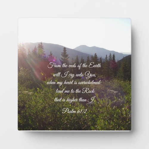 Psalm 612 From the ends of the earth will I cry Plaque