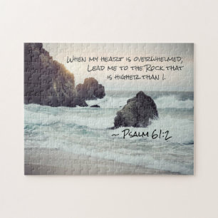 Psalm 61:2 Lead me to the Rock that is Higher Jigsaw Puzzle