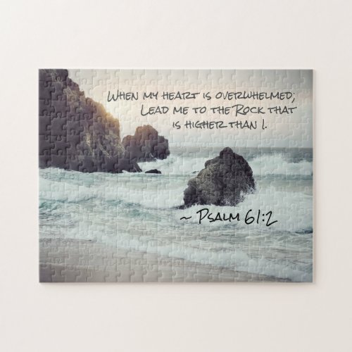 Psalm 612 Lead me to the Rock that is Higher Jigsaw Puzzle