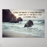 Psalm 61:2 Lead Me To The Rock That Is Higher Poster at Zazzle