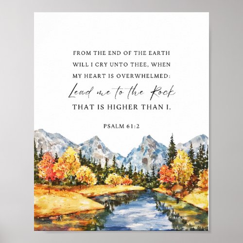 Psalm 61:2 When my heart is overwhelmed Poster