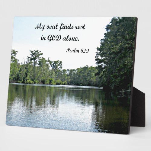 Psalm 621 My soul finds rest in God alone Plaque