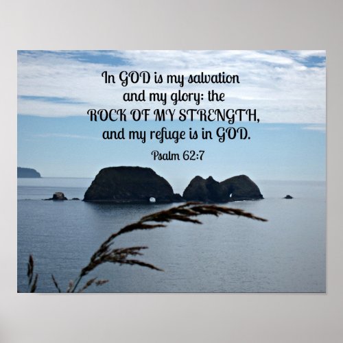 Psalm 627 In God is my salvation Poster