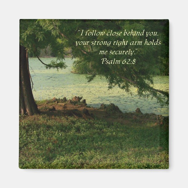 Psalm 62:8 Encouragment Nature Magnet (Front)