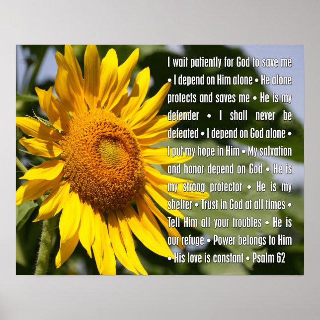 Psalm 62 - Confidence in God's Protection Poster (Front)