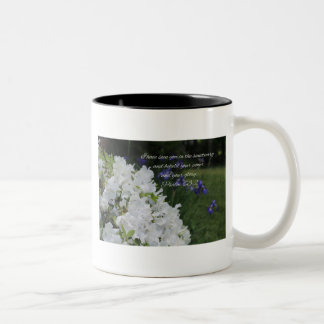 Psalm 63:2 White Azalea Two-Tone Coffee Mug