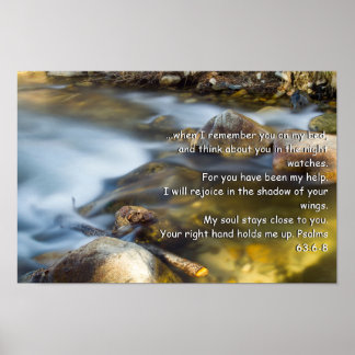 Psalm 63:6-8 poster