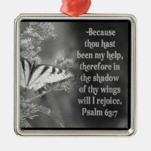 PSALM 63:7 ORNAMENT SCRIPTURE BIBLE -WILL REJOICE
