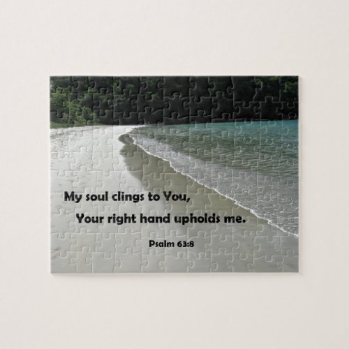 Psalm 638 My soul clings to You Your right hand Jigsaw Puzzle