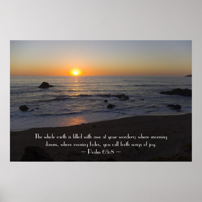Psalm 65:8 Poster (Front)