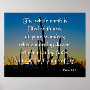 Psalm 65:8 Songs of Joy Poster