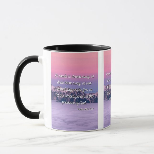 Psalm 68:2 KJV Bible Verse Two-Tone Mug (Left)