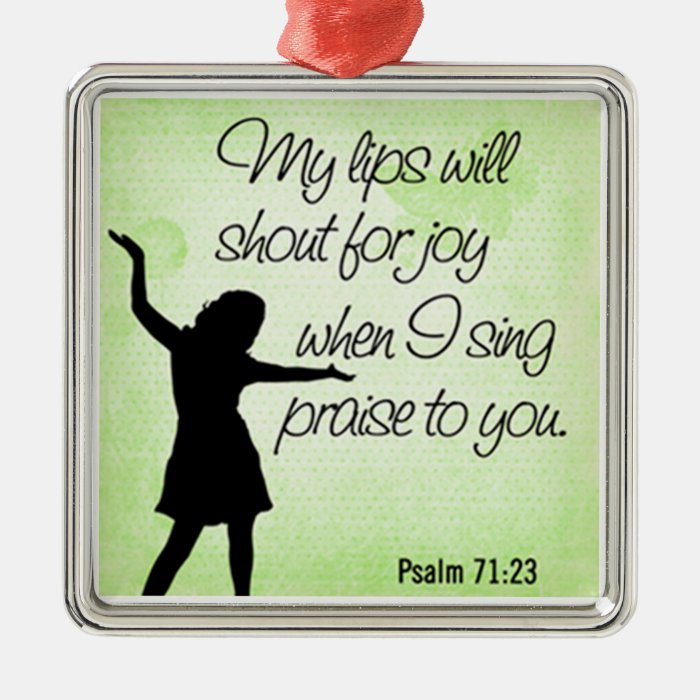 psalm 7123 green background ornaments