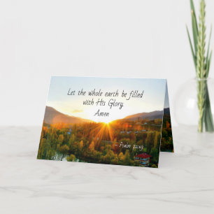 Psalm 72:19 Let the earth be filed with His Glory Card