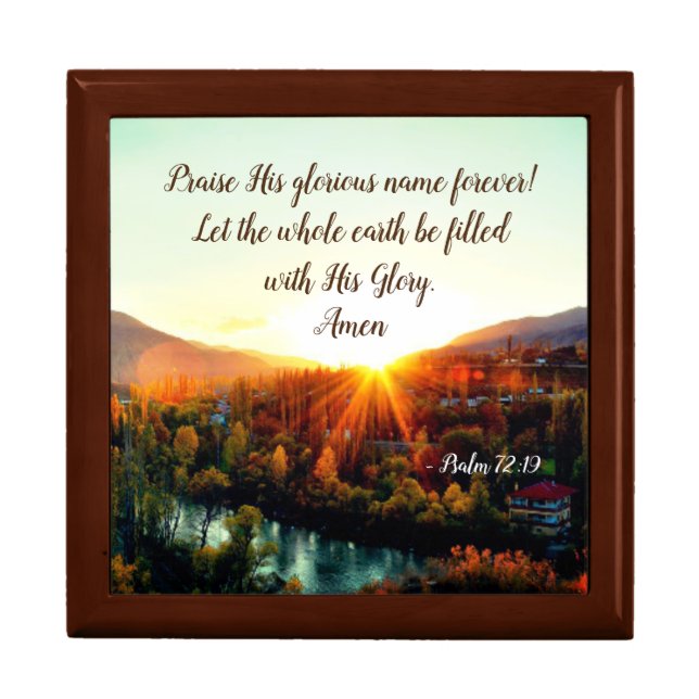 Psalm 72:19 Let the earth be filed with His Glory Gift Box (Front)