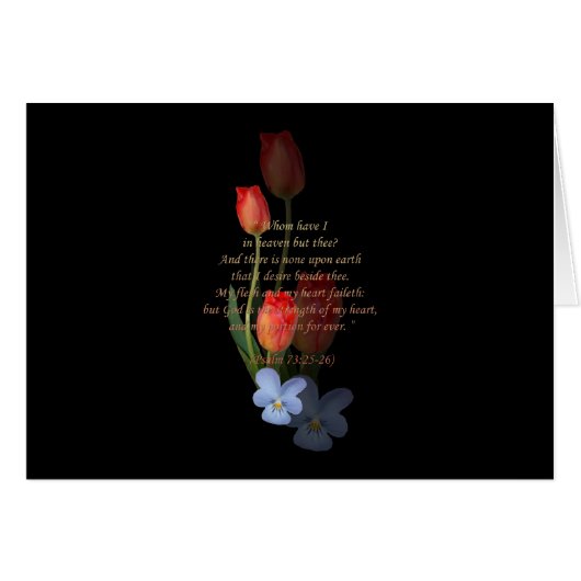 Psalm 73: 25-26 Tulips Cards (Front Horizontal)