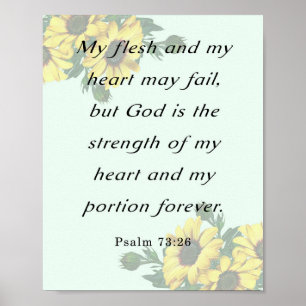 Psalm 73:26, Bible Verse Poster