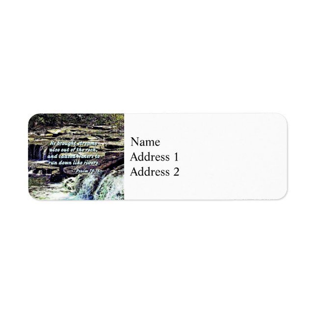 Psalm 78-16 - He Brought Streams ... Label (Front)