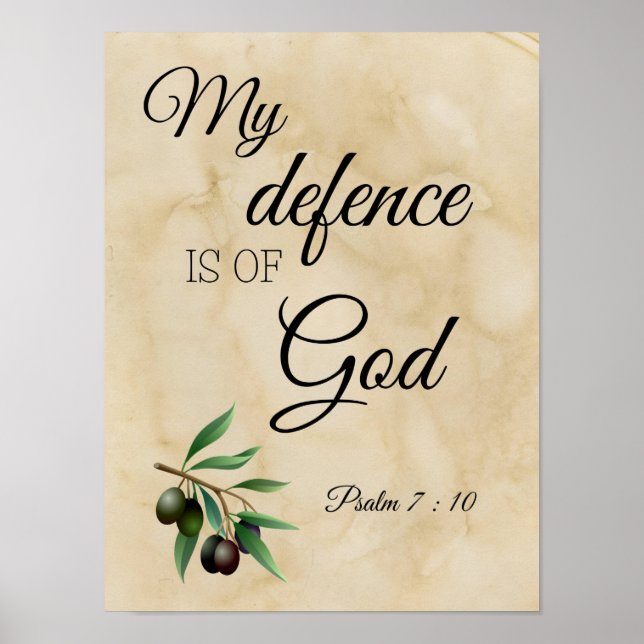 Psalm 7 : 10 on Biblical Scroll Poster (Front)