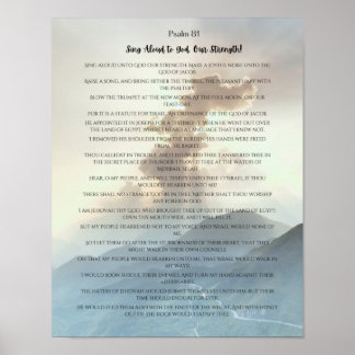 Psalm 81, Sing Aloud to God Our Strength Poster