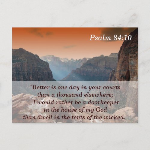 Psalm 8410 Scripture Memory Card