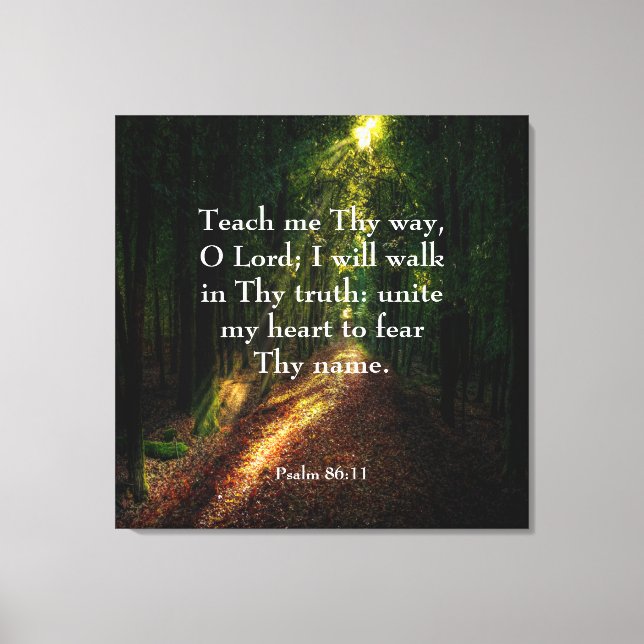 Psalm 86:11 Canvas Print (Front)