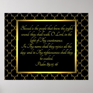 Psalm 89:15-16 poster