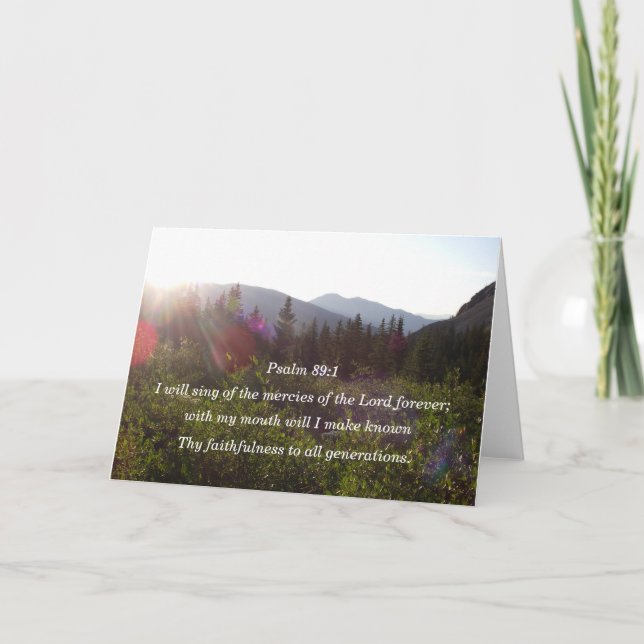 Psalm 89:1 I will sing of the mercies of the Lord Card (Front)