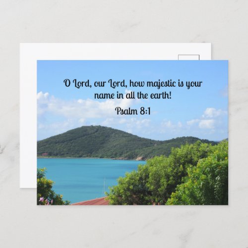 Psalm 81 O Lord our Lord how majestic is  Postcard