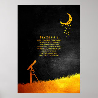 Psalm 8:3-4 Bible Verse Poster