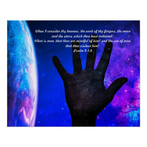 Psalm 834 Glossy Space Poster