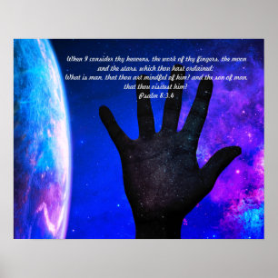 Psalm 8:3,4 Space Poster