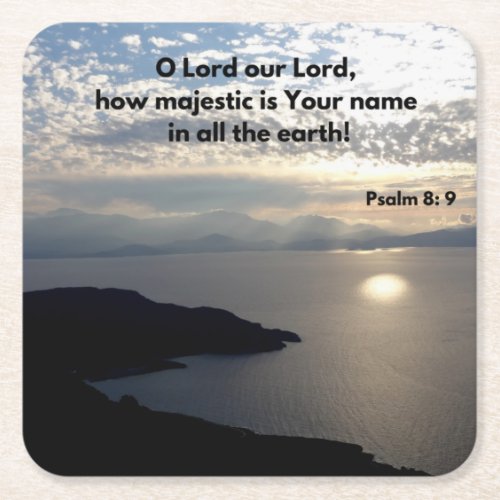 Psalm 89 How Majestic Is Your Name Square Paper Coaster