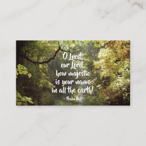 Psalm 89 O Lord How Majestic is Your Name Business Card