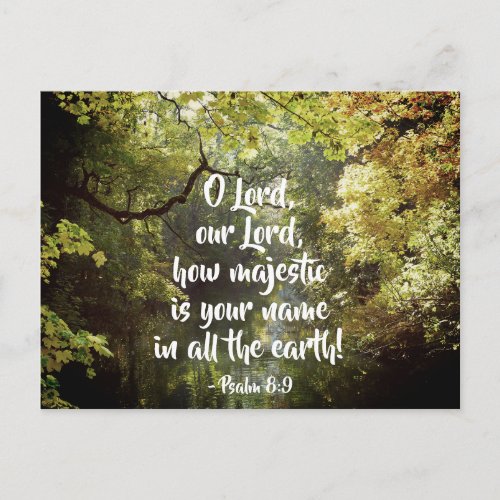 Psalm 89 O Lord How Majestic is Your Name Postcard