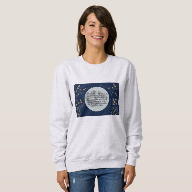 Psalm 8 midnight sky sweatshirt (Front Full)