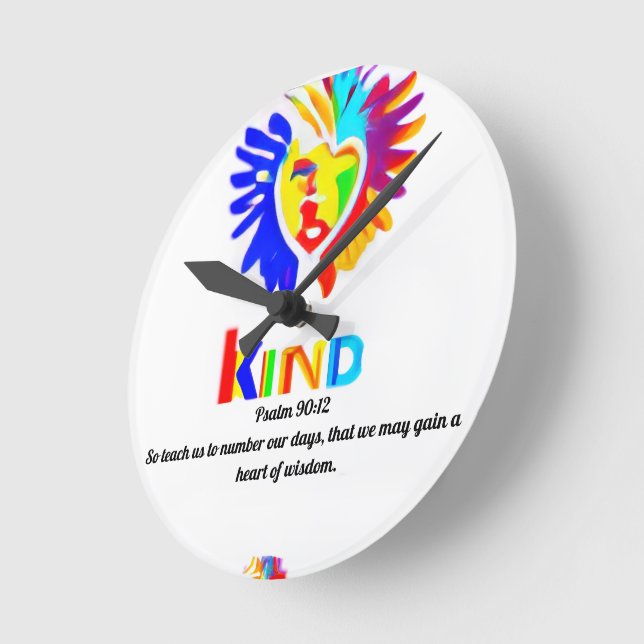 Psalm 90:12 LK Logo Clock – Time with Purpose (Angle)