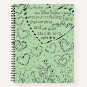 Psalm 90:14 Christian With Your Unfailing Love Notebook